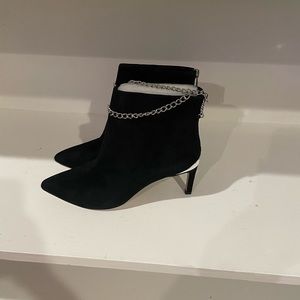 BCBGeneration Black Suede Booties Size 7.5